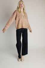 The Jepson Patterned Sweater in Beige + Pink