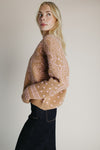 The Jepson Patterned Sweater in Beige + Pink