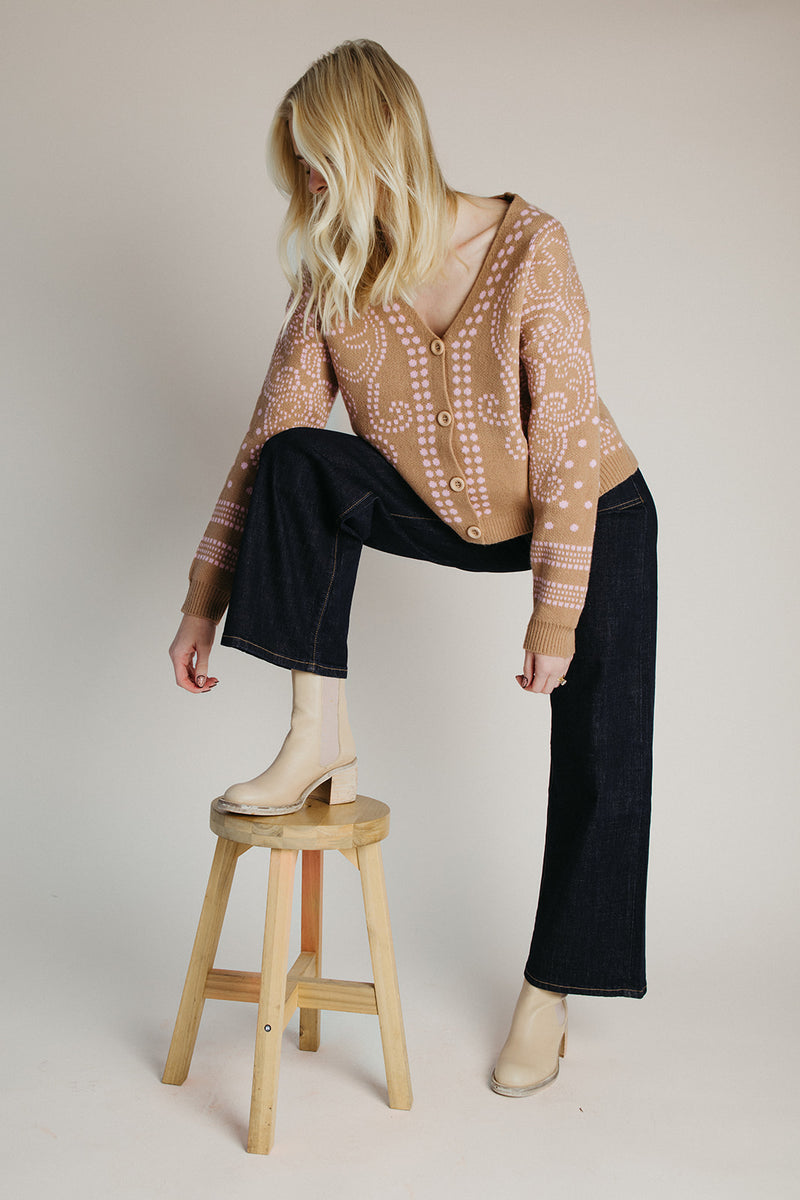 The Sainz Wide Leg Jean in Dark Mable