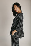 The Bauman Polka Dot Set in Black