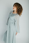 The Shayla Chiffon Maxi Dress in Sage