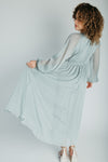 The Shayla Chiffon Maxi Dress in Sage