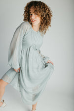 The Shayla Chiffon Maxi Dress in Sage