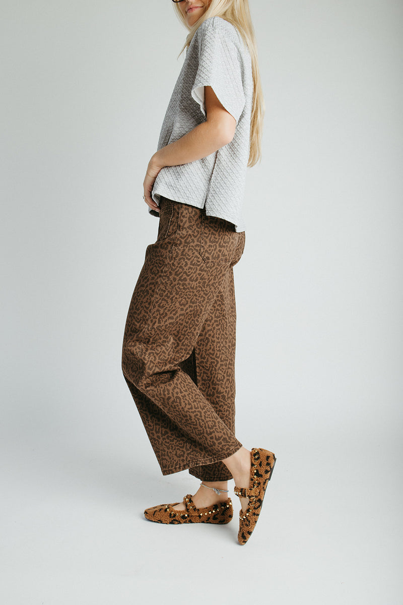 The Maren High Rise Crop Jean in Leopard