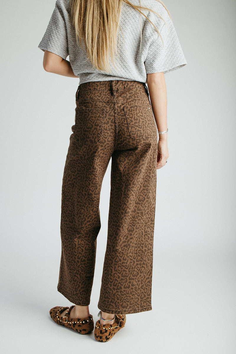 The Maren High Rise Crop Jean in Leopard