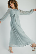 The Shayla Chiffon Maxi Dress in Sage