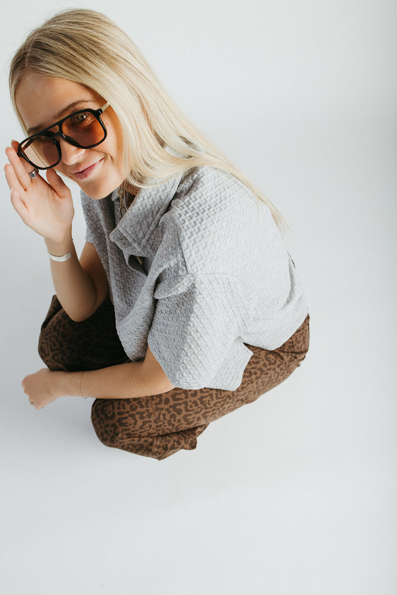 The Maren High Rise Crop Jean in Leopard