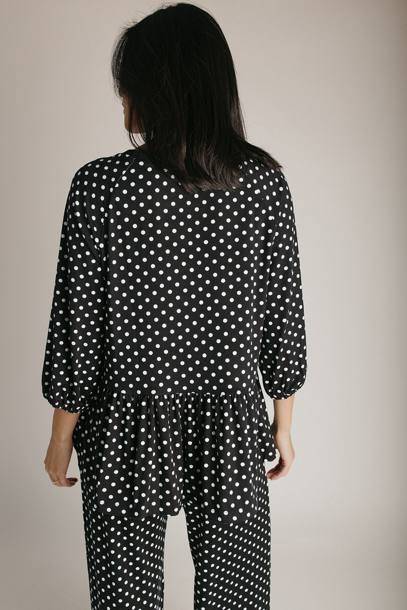 The Bauman Polka Dot Set in Black