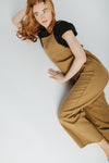 The Gianna Woven Overall in Olive