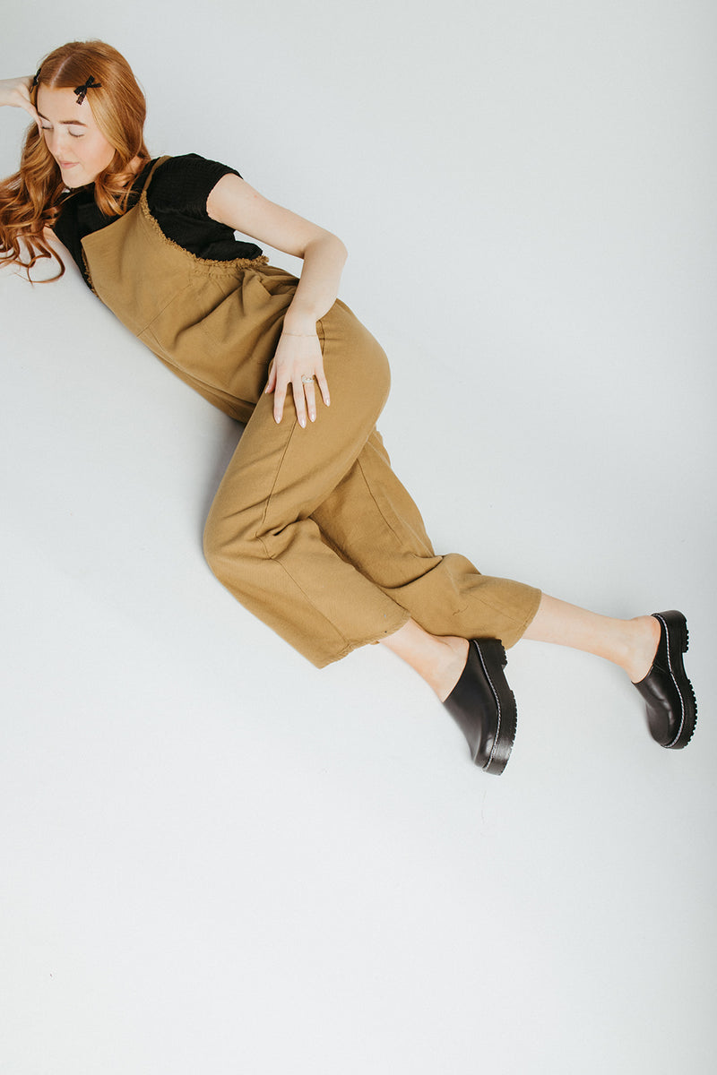 The Gianna Woven Overall in Olive