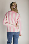 The Sharissa Striped Pullover in Pink Combo