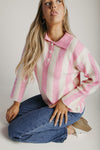 The Sharissa Striped Pullover in Pink Combo