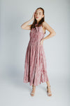 The Samson Velvet Midi Dress in Dusty Mauve