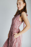 The Samson Velvet Midi Dress in Dusty Mauve