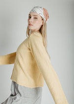 The Jori Knit Button-Up Cardigan in Butter
