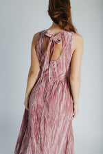 The Samson Velvet Midi Dress in Dusty Mauve