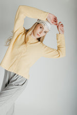 The Jori Knit Button-Up Cardigan in Butter