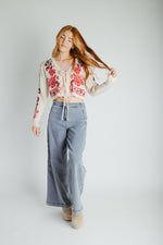 The Northampton Wide Leg Pant in Medium Wash
