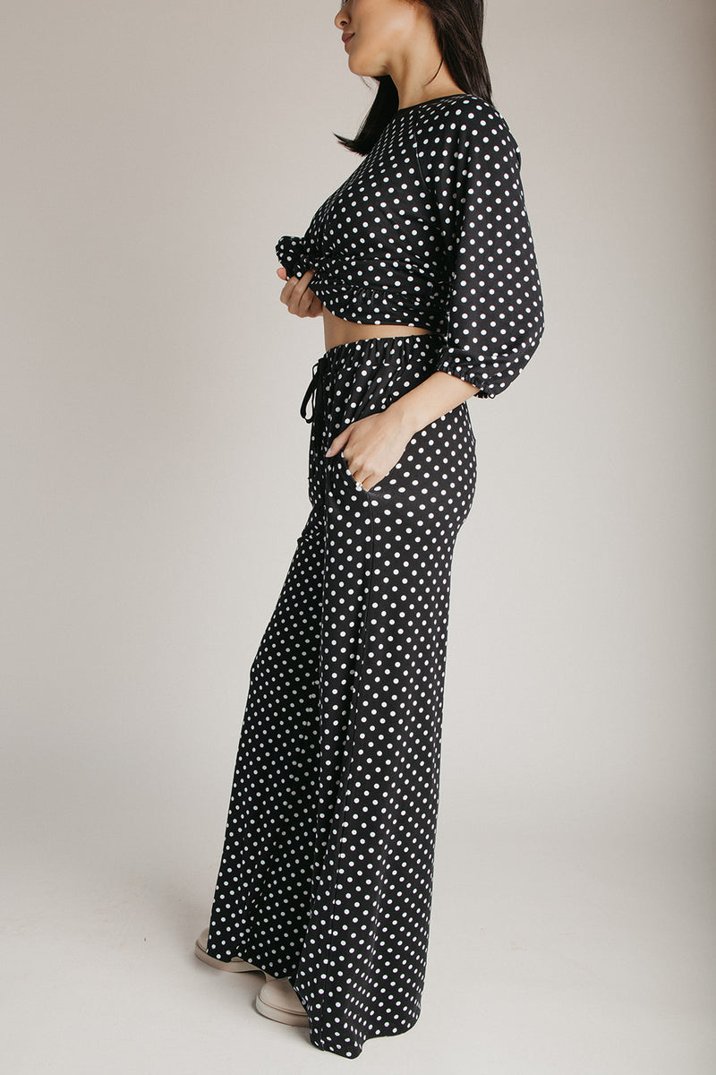 The Bauman Polka Dot Set in Black