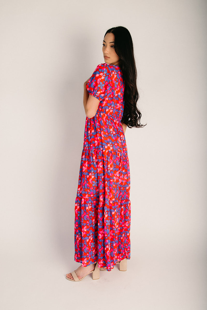and red maxi dress The Averly Tiered Maxi Dress in Red + Pink Floral – Piper & Scoot