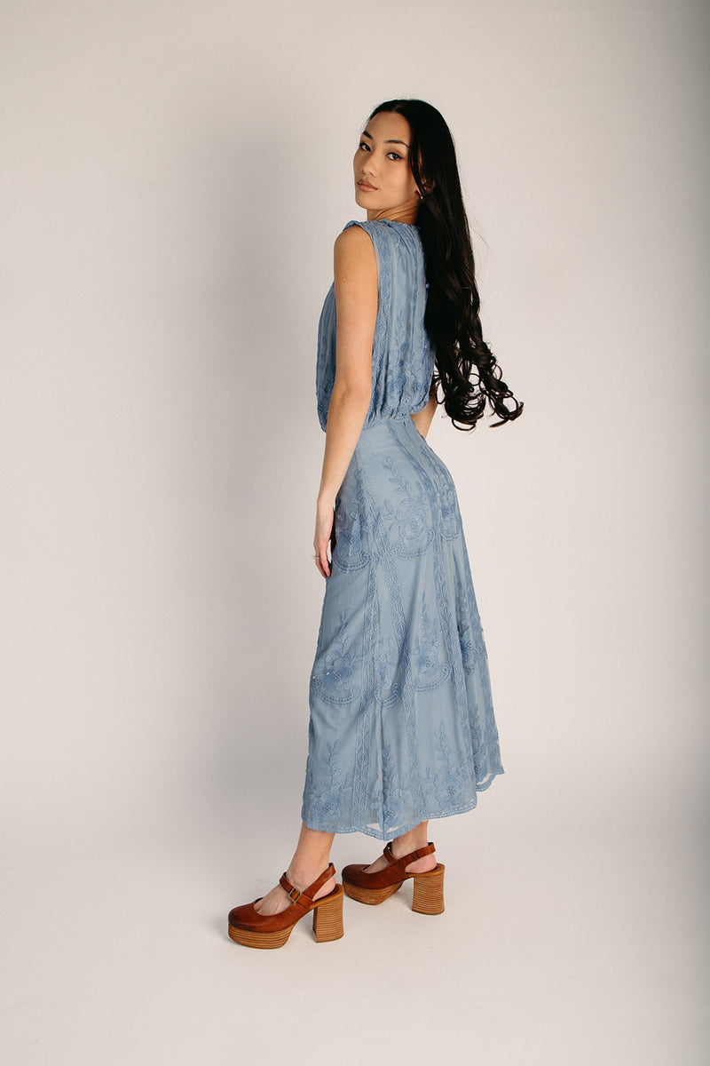belted floral midi dress Vintage Belted Floral Midi Dress