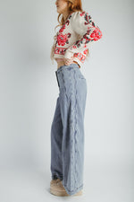 The Northampton Wide Leg Pant in Medium Wash