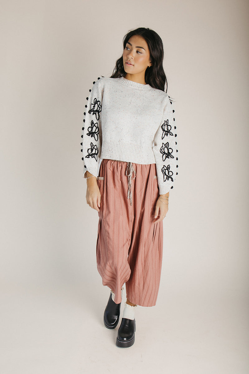 The Clarkston Textured Crop Pant in Rust