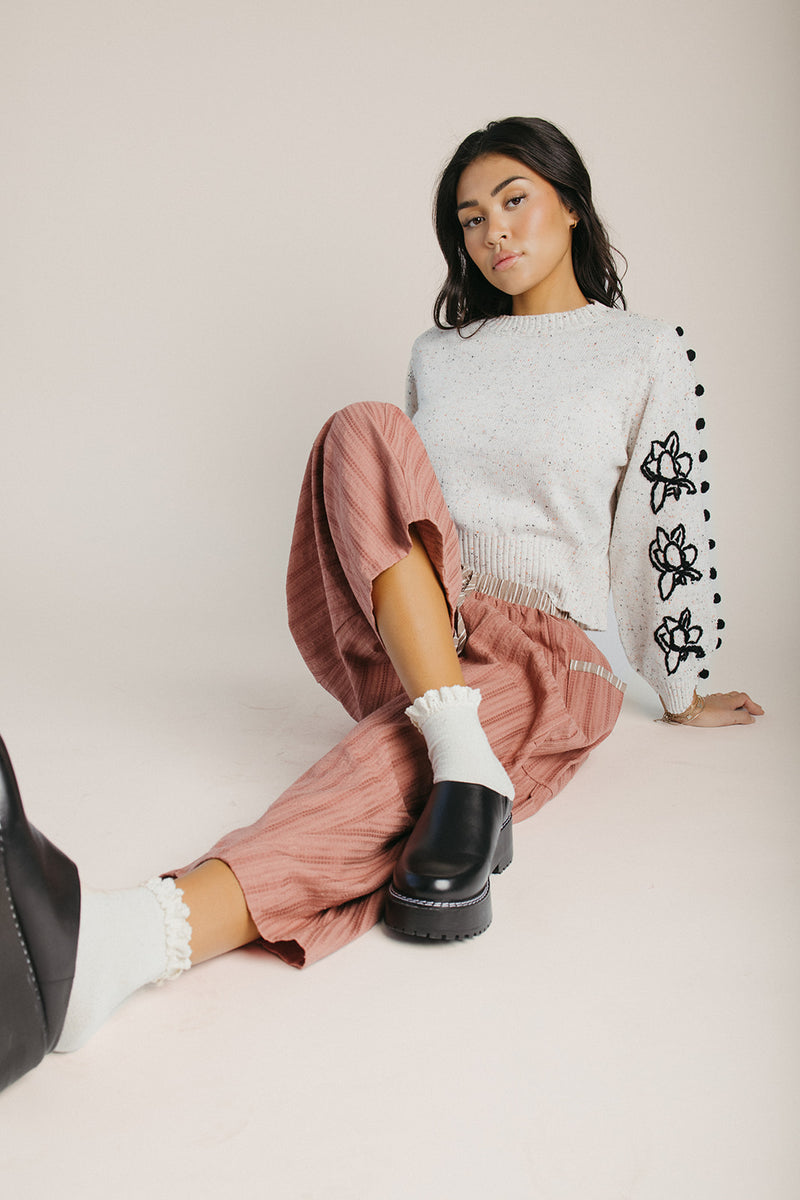 The Clarkston Textured Crop Pant in Rust