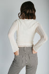 The Novi Long Sleeve Lace Blouse in Cream