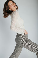 The Novi Long Sleeve Lace Blouse in Cream
