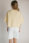 The Wilcox Boxy Button-Up Cardigan in Yellow