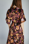 The Bulloch Wrap Midi Dress in Fig Blossom