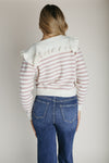 The Sagers Striped Cardigan in Dusted Cocoa