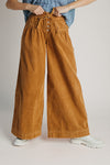 The Carlene Corduroy Pin Tuck Pant in Camel