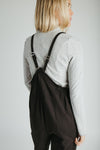 The Gianna Woven Overall in Black