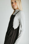 The Gianna Woven Overall in Black