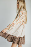 The Rosco Patterned Dress in Brown