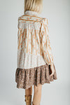 The Rosco Patterned Dress in Brown