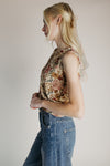 The Valerie Floral Sweater Vest in Rose