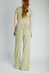 The Leanne Ribbed Lounge Set in Dusty Sage