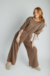 The Stowers Cinch Waist Jumpsuit in Mocha