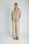The Burke Striped Set in Brown