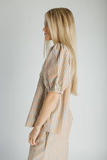 The Burke Striped Set in Brown