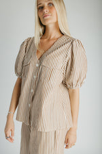 The Burke Striped Set in Brown