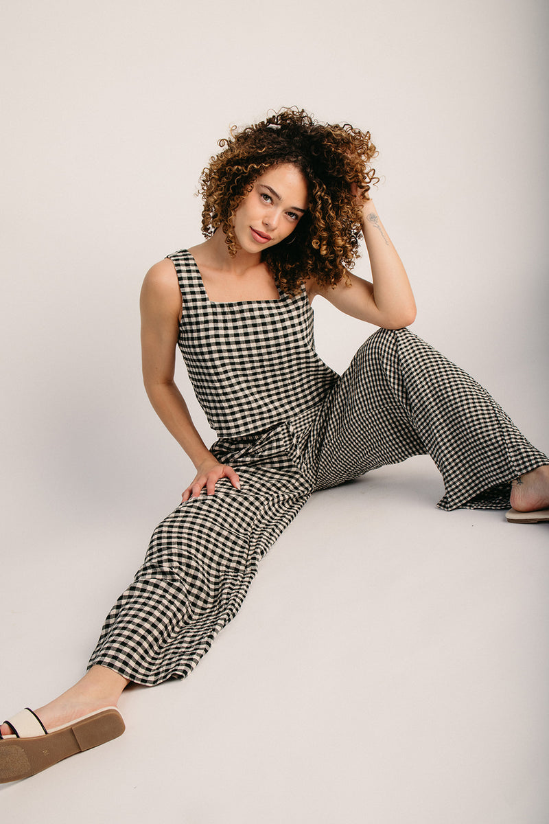 The Westford Gingham Pant in Black + Cream – Piper & Scoot