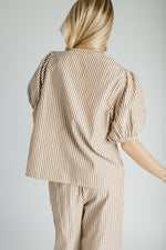 The Burke Striped Set in Brown