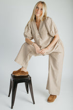 The Burke Striped Set in Brown