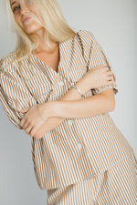 The Burke Striped Set in Brown