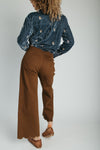 The Alton Floral Embroidered Jean in Brown