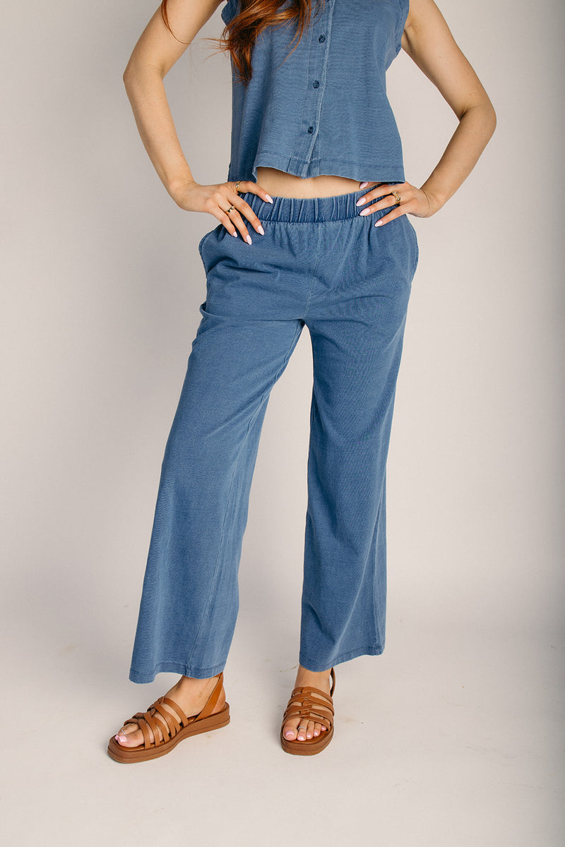 The Maurice Wide Leg Lounge Pant in Dark Denim – Piper & Scoot